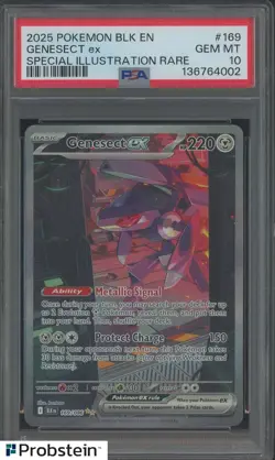 2025 Pokemon BLK EN #169 Gensect SIR PSA 10 GEM MINT - Image 1