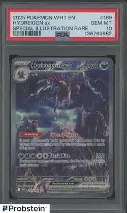 2025 Pokemon WHT EN #169 Hydreigon ex SIR PSA 10 GEM MINT - Image 1