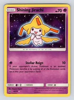 ✨LP Shining Jirachi 🌟Shining Legends 42/73 - 2017 Nintendo Pokemon Card - Image 1