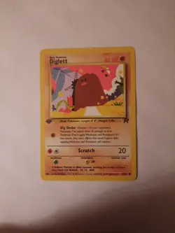 Pokemon Card 1st Edition Diglett 52/82 Team Rocket - Image 1