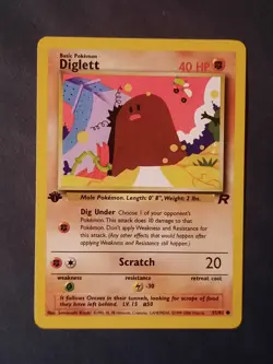 Pokemon Card 1st Edition Diglett 52/82 Team Rocket - Image 4
