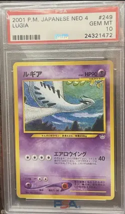 2001 Pokemon Lugia Japanese Neo 4 #249 PSA 10 Gem Mint - Image 1