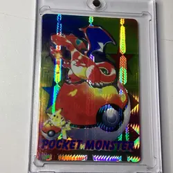 Pokemon Vintage Pocket Monsters Vending HOLO Prism Sticker 9 Bandai Charizard - Image 1