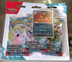 SEALED Pokemon Scarlet & Velvet Journey Together Scafty Blister Pack 3 Boosters! - Image 1