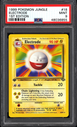 1999 Pokemon Jungle Electrode #18 PSA 9 (1st Edition) - Image 1