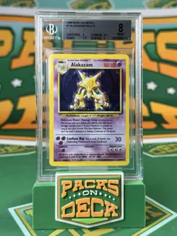 Pokemon Alakazam Holo #1 - 1999 - Base Set WOTC Unlimited - BGS 8.5 Vintage - Image 1