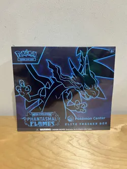 Phantasmal Flames Pokemon Center Exclusive Elite Trainer Box ETB Sealed New - Image 1