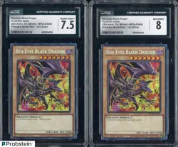 Lot of (2) Yu-Gi-Oh! MP24 Prismatic SR 1st Edition Red-Eyes Black Dragon CGC 8 - Image 1