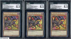 Lot of (3) Yu-Gi-Oh! MP24 Prismatic SR 1st Edition Red-Eyes Black Dragon CGC 8.5 - Image 1