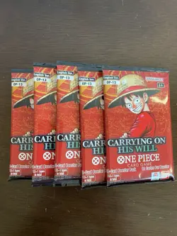 One Piece Carrying On His Will OP-13 Five 5 Booster Packs Lot English C - Image 1