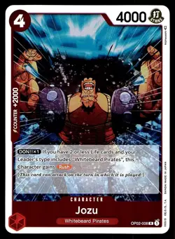 JOZU OP02-008 R PARAMOUNT WAR 2023 ONE PIECE CARD GAME NM - Image 1