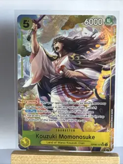 One Piece Kouzuki Momonosuke OP06-107 Wings Captain SR Foil Alt Art Namco - Image 1