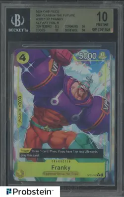 2024 One Piece 500 Years in the Future Alt Art Foil #107 Franky BGS 10 PRISTINE - Image 1