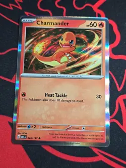 Charmander SV03 Obsidian Flames Common Holo # 026/197 NM Pokemon Cards - Image 1