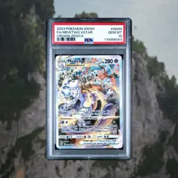 Mewtwo VStar PSA 10 GG44 English Pokemon Card 2023 Crown Zenith Alternate Art - Image 1