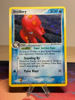 Octillery Holo Rare 10/115 ex Unseen Forces 2005 LP+ Pokemon Card SWIRL - Image 1