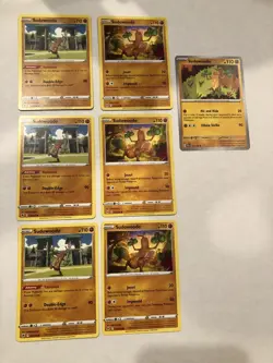 Lot Of 7 Sudowoodo Pokemon Cards - Image 1