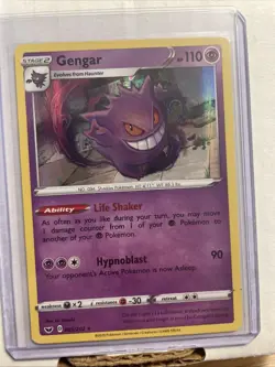 Gengar 085/202 Sword & Shield Base Holo Pokemon Card - Image 1