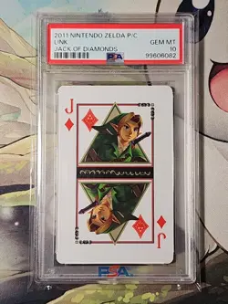 Legend of Zelda 2011 Link Jack of Diamonds PSA 10 Gem Mint Trading Deck Card - Image 1