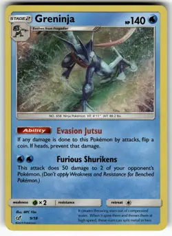 Greninja 9/18 Detective Pikachu NM- Pokemon Card TCG - Image 1