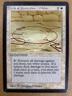 MTG 1x Circle of Protection: White BETA OLD SCHOOL Magic the Gathering x1 LP - Image 1