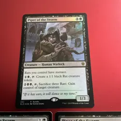 2019 Magic: Gathering - Throne Eldraine English Foil Piper of the Swarm #392 X3 - Image 2