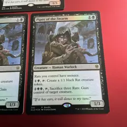 2019 Magic: Gathering - Throne Eldraine English Foil Piper of the Swarm #392 X3 - Image 4