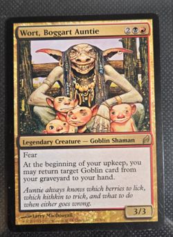 Wort, Boggart Auntie Lorwyn Rare LP MTG Magic Legendary Goblin Shaman - Image 1