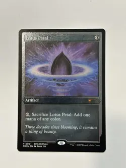 Lotus Petal 30th Anniversary Promo NM Foil Etched Magic: The Gathering 2023 - Image 1