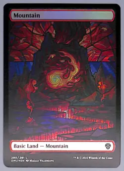 Mountain - Showcase - Foil - 280 - Dominaria United (DMU) MTG - Image 1