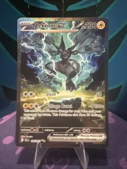 Pokemon TCG Zekrom Ex SIR 166/086 NM - Black Bolt 2025 - - Image 1