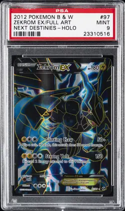 2012 POKEMON B&W NEXT DESTINIES #97 FULL ART/ZEKROM EX PSA 9 - Image 1