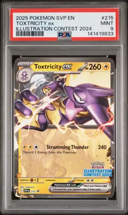 Toxtricity EX 215 Illustration Contest 2024 Pokemon PSA 9 - Image 1