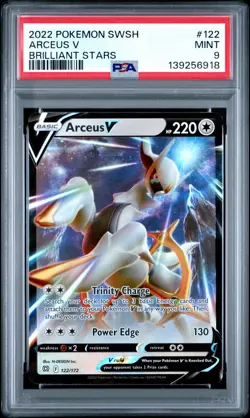 PSA MINT 9 - Arceus V 122 Pokemon Sword & Shield Brilliant Stars - Image 1