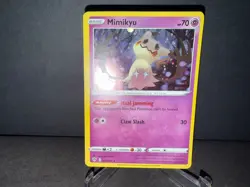 Mimikyu 081 2020 Pokemon Darkness Ablaze Cosmos Holo SWIRL Rare Card NM+ 🌀 - Image 1