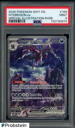 2025 Pokemon WHT EN Special Illustration Rare #169 Hydreigon ex PSA 9 - Image 1