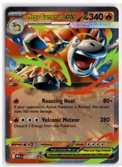 Mega Camerupt ex 022/132 Double Rare Mega Evolution Pokemon Near Mint - Image 1