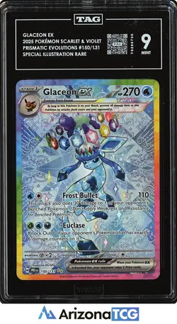 Pokemon 2025 Glaceon ex 150/131 Tera SIR Prismatic Evolutions TAG 9 - Image 1