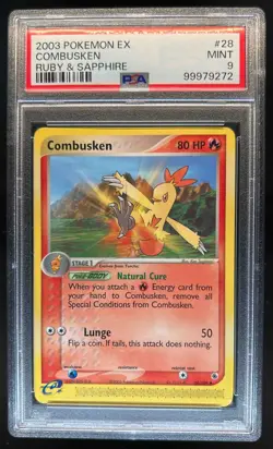 2003 Pokemon EX Combusken Ruby & Sapphire #28 PSA 9 Mint - Image 1