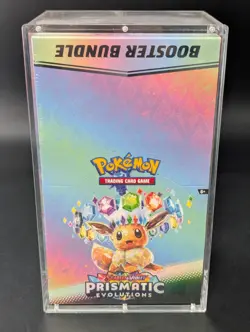 Pokemon SV8.5 Prismatic Evolutions Sealed Booster Bundle Display W/Acrylic Case - Image 1