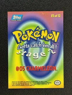 Pokemon Topps Charmeleon 1999 Stage 2 #E5 of 12 Blue Logo Foil NM - Image 2