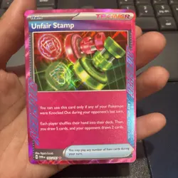 2024 Pokemon Unfair Stamp 165/167 Sv06: Twilight Masquerade Holo - Image 1