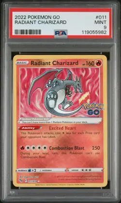 Radiant Charizard - 011/078 - PSA 9 - Ultra Rare - Pokemon GO - Pokemon - 79951 - Image 1