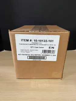 POKEMON TEAM ROCKET'S MEWTWO EX LEAGUE BATTLE DECK SEALED 6 BOX CASE (B) - Image 1