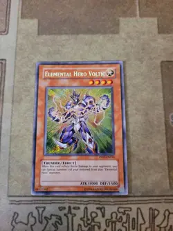 YUGIOH ELEMENTAL HERO VOLTIC PP02-EN014 SECRET UNLIMITED ED NM BLEED HOLO - Image 2