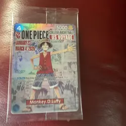 One Piece Monkey D. Luffy US Voyage College Basketball Promo Card Gonzaga SEALED - Image 1