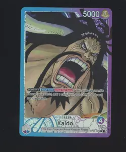 2022 One Piece OP01 PRE-ERRATA #061 Kaido Leader Foil - Image 1