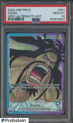 2022 One Piece OP01 #061 Kaido PSA 10 GEM MINT - Image 1