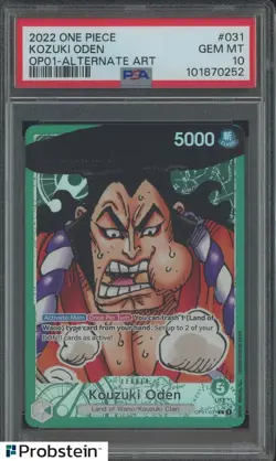 2022 One Piece OP01 #031 Kozuki Oden Alternate Art PSA 10 GEM MINT - Image 1