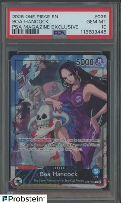 2025 One Piece EN PSA Magazine Exclusive #038 Boa Hancock PSA 10 GEM MINT - Image 1